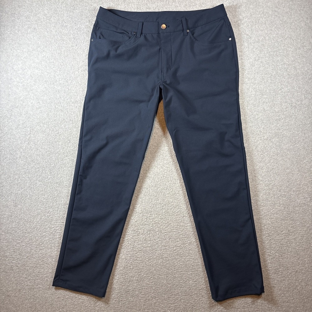 Lululemon Men's ABC Performance Navy Blue Pants Sz 34 (34x30) Preppy Golf